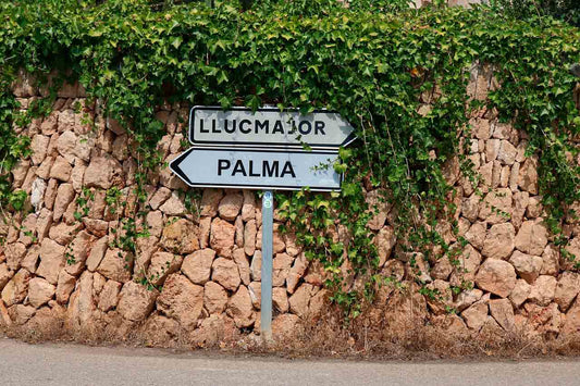 Straßenschilder Palma und Llucmajor