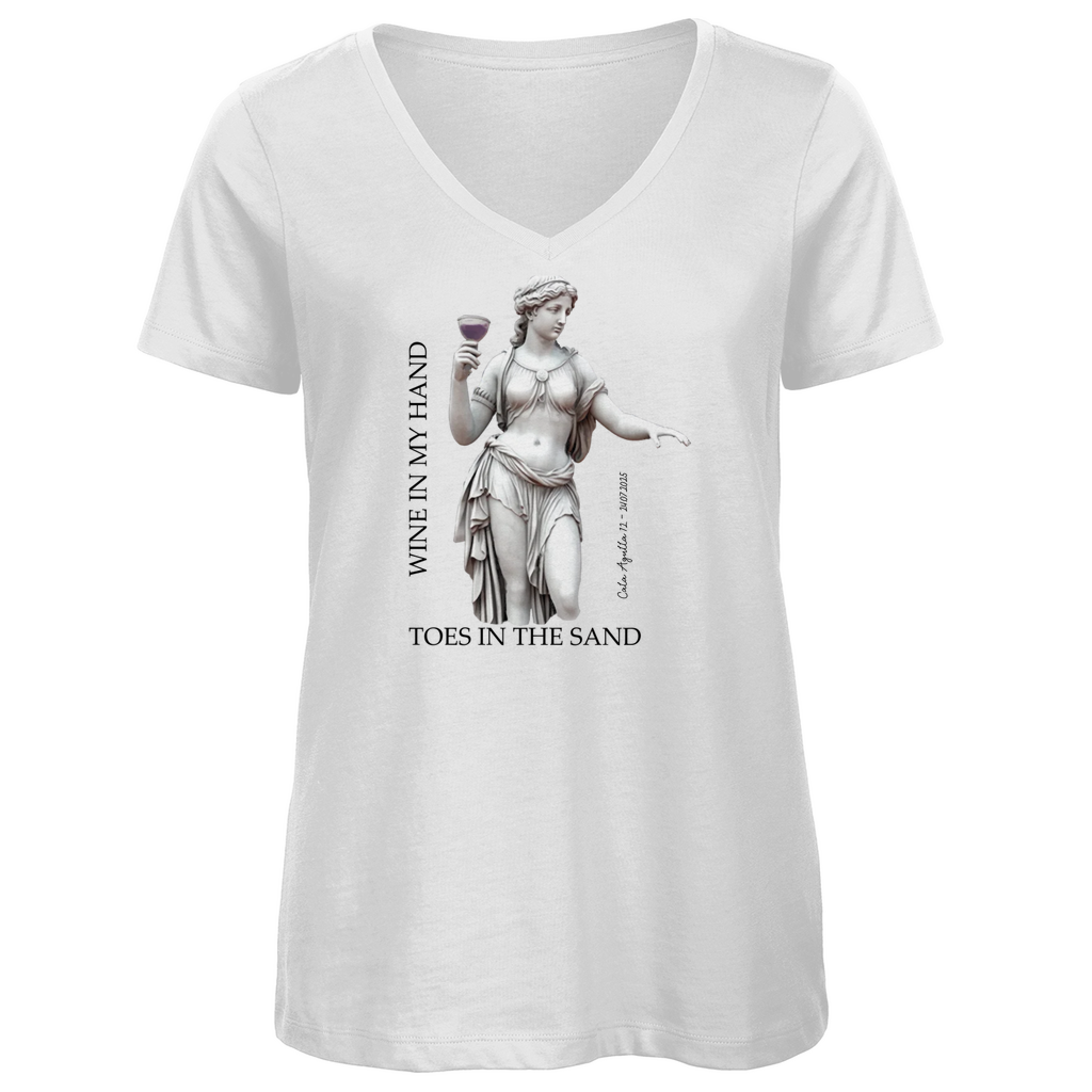 Weinkönigin Mallorca • Premium Bio V-Neck T-Shirt • Chica