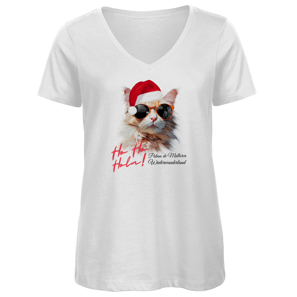 Mallorca Winterwunderland • Premium Bio V-Neck T-Shirt • Chica