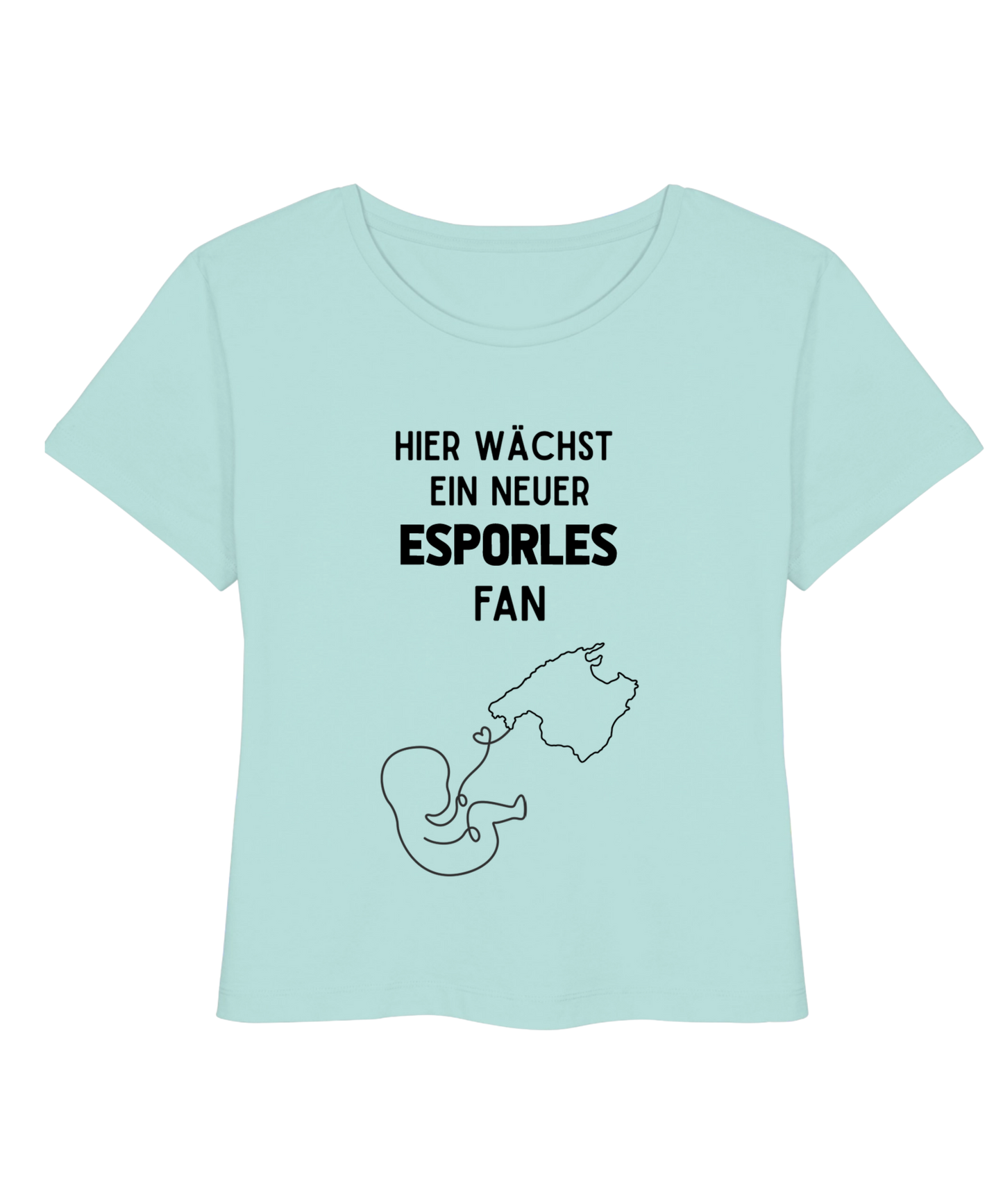 Mallorca im Bauch – Personalisiertes Bio-Shirt für werdende Mamas