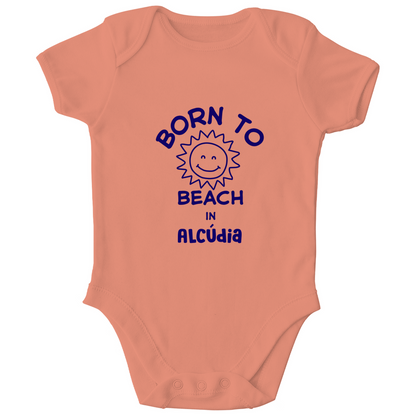 Mallorca Babybody „Born to Beach“ – personalisierbar