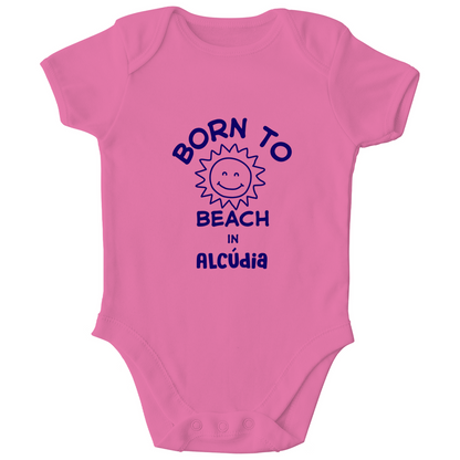 Mallorca Babybody „Born to Beach“ – personalisierbar