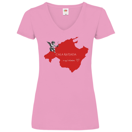 Mallorca is my Valentine • Basic V-Neck T-Shirt • Chicas