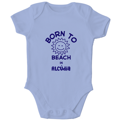 Mallorca Babybody „Born to Beach“ – personalisierbar