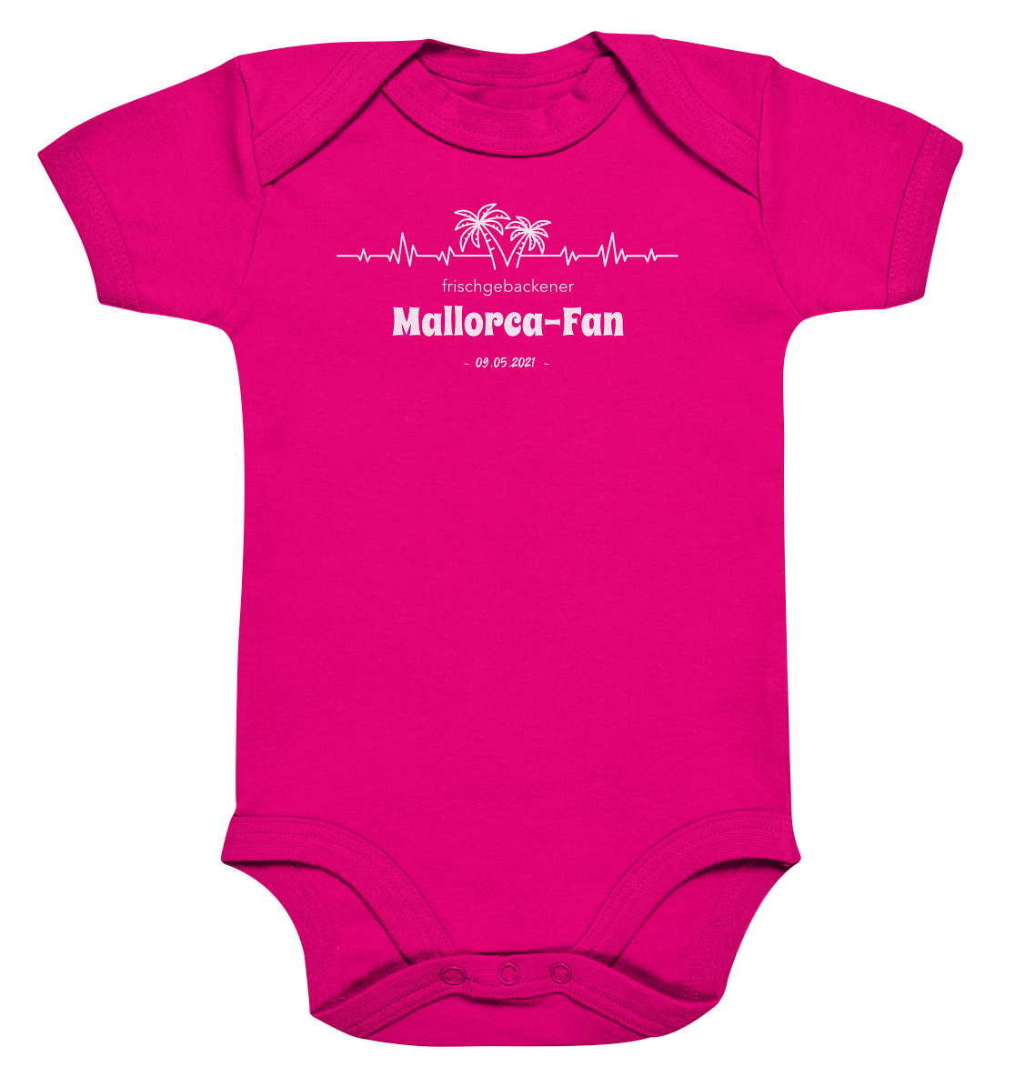 Mallorca Baby Bodysuite "Frischgebacken" • Personalisierbar!